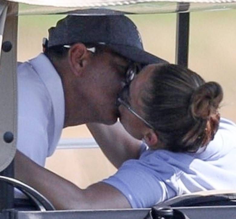 Jennifer Lopez i Alex Rodriguez na polu golfowym