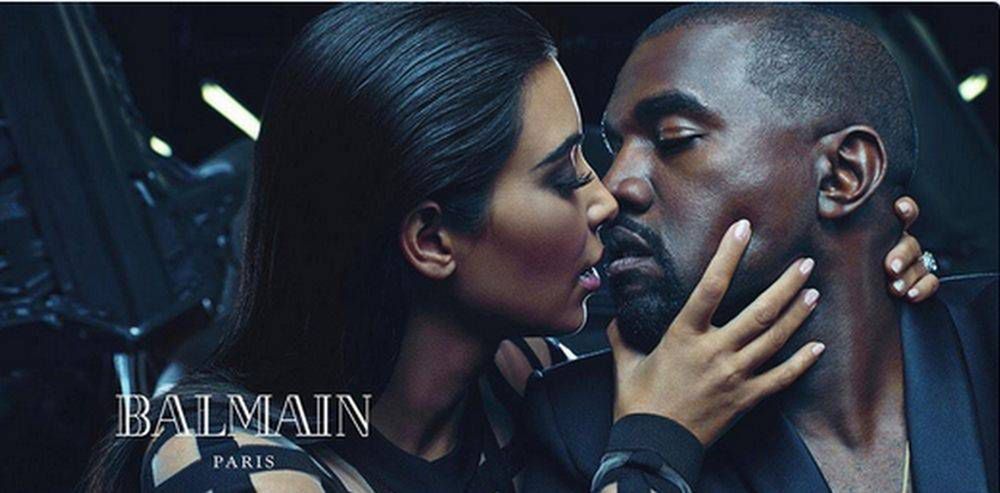 Kim Kardashian i Kayne West dla Balmain Fot. screen z Twitter