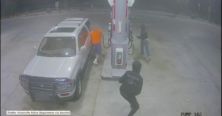 Napad i kradzież na stacji benzynowej w Kalifornii