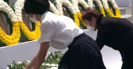75 lat temu Amerykanie zrzucili bombę atomową na Nagasaki. Premier Japonii na ceremonii upamiętnienia ofiar