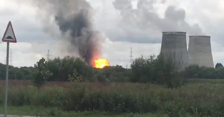 Co najmniej 12 osób zostało rannych w potężnym pożarze elektrowni w pobliżu Moskwy
