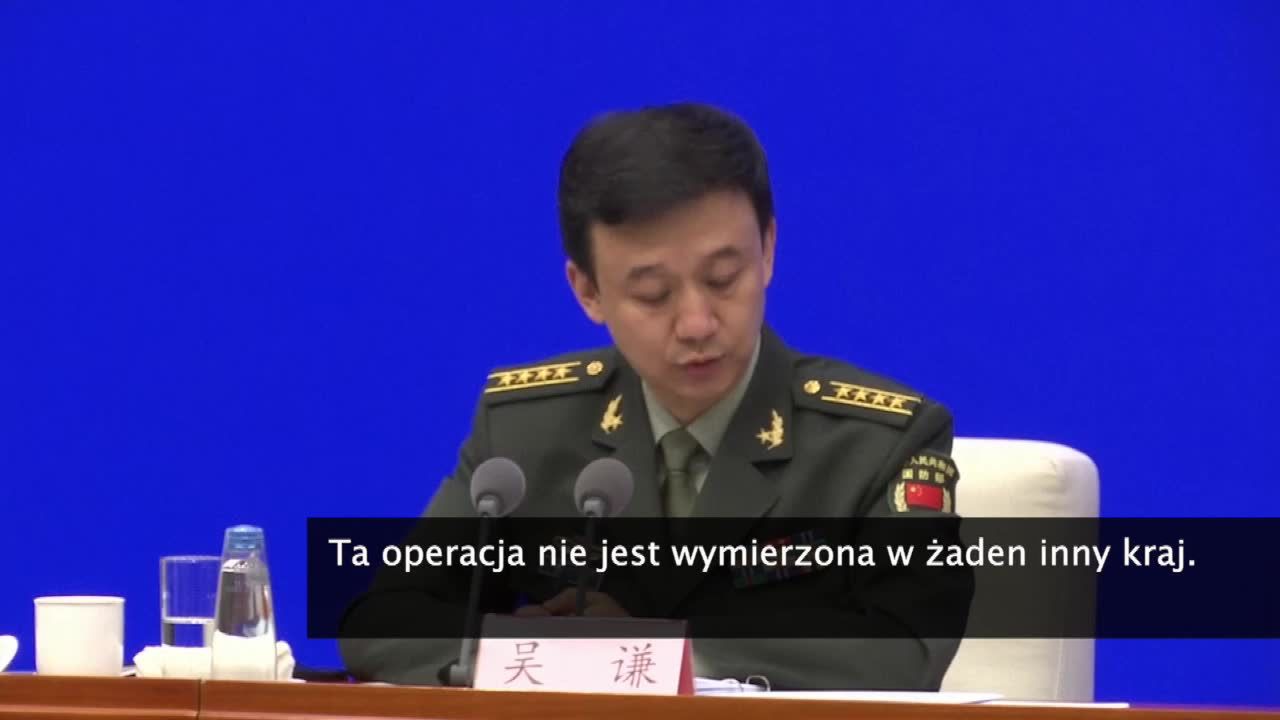 Minister sił zbrojnych Chin o incydencie nad Koreą Południową