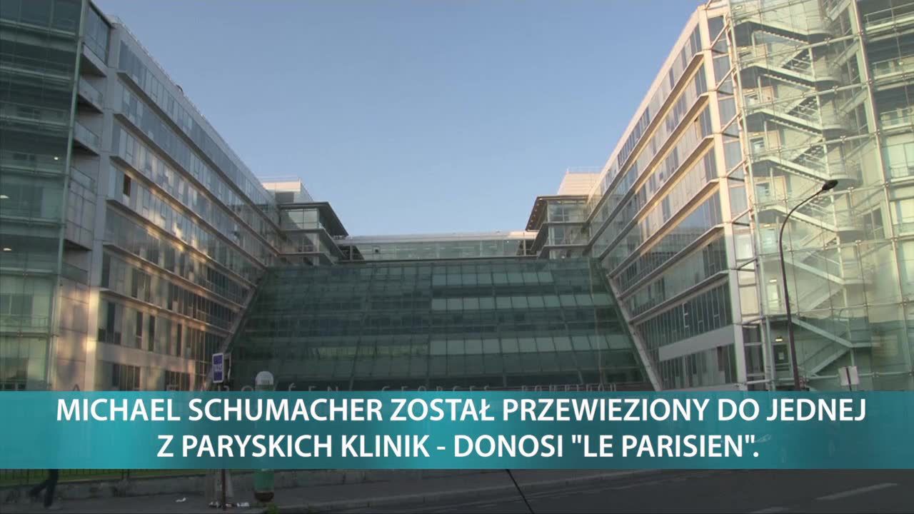 Michael Schumacher trafił do jednej z paryskich klinik. Ma być tam leczony nowoczesną metodą z użyciem komórek macierzystych