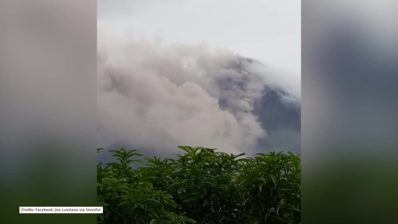 Wulkan Mayon na Filipinach wyrzuca popiół i dym. 6 tys. ludzi opuściło swoje domy