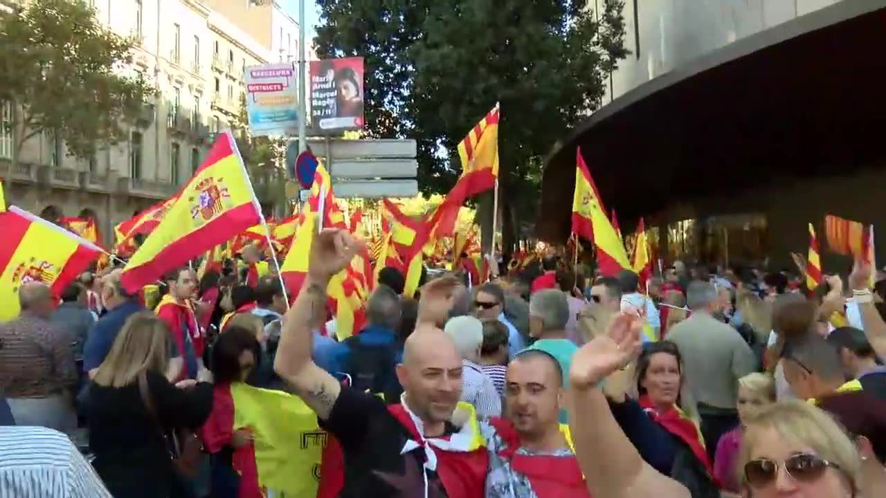 Manifestacje zwolenników jedności Hiszpanii