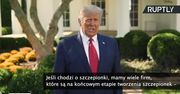 D. Trump: Szczepionka przeciwko koronawirusowi zaraz po wyborach prezydenckich w USA
