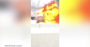 Ciężarówka stanęła w płomieniach na autostradzie nr 94