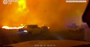 Potężne pożary lasów w Kalifornii. Strażacy w ostatniej chwili uciekli przed rozprzestrzeniającym się ogniem