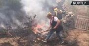 W Hiszpanii szaleją pożary lasów. Walkę z ogniem utrudniają wysokie temperatury i silny wiatr