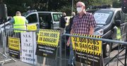 Protest taksówkarzy w Dublinie. Domagają się wsparcia rządu w dobie pandemii koronawirusa