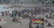 Brazylijczycy nie boją się pandemii. Tłumy plażowiczów na Copacabanie