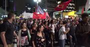 Protest przeciwko zwycięzcy pierwszej tury wyborów prezydenckich w Brazylii