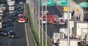 Ogromny korek na S8 o poranku. Zderzyły się dwie ciężarówki i auto osobowe