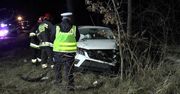 Samochód z nietrzeźwą za kierownicą wypadł z drogi na łuku. 5-letni chłopiec jest ciężko ranny