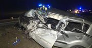 Dwie ciężarówki i samochód osobowy zderzyły się koło Środy Wielkopolskiej. Cztery osoby ranne