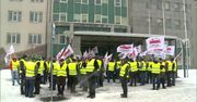 Związkowcy z Jastrzębskiej Spółki Węglowej protestują przeciw decyzjom ministra energii i rady nadzorczej spółki