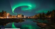 Widowiskowa zorza polarna nad Finlandią