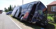 Wypadek autokaru wiozącego dzieci