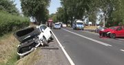Pięć osób zostało rannych w zderzeniu trzech samochodów w woj. łódzkim