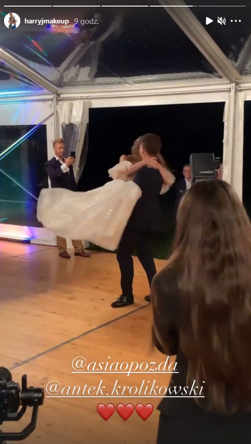 Joanna Opozda w drugiej sukni ślubnej