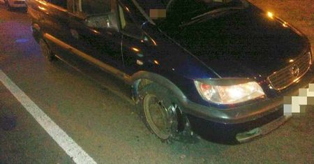 Jechał na samych felgach. Miał 2 promile alkoholu we krwi