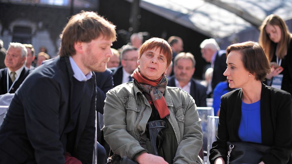 Janina Ochojska podczas konwencji wyborczej PO