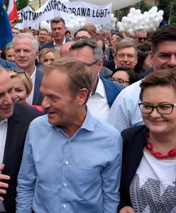 Zaskakujący transparent na marszu ze Schetyną i Kosiniakiem-Kamyszem. Do tej pory mówili "nie"