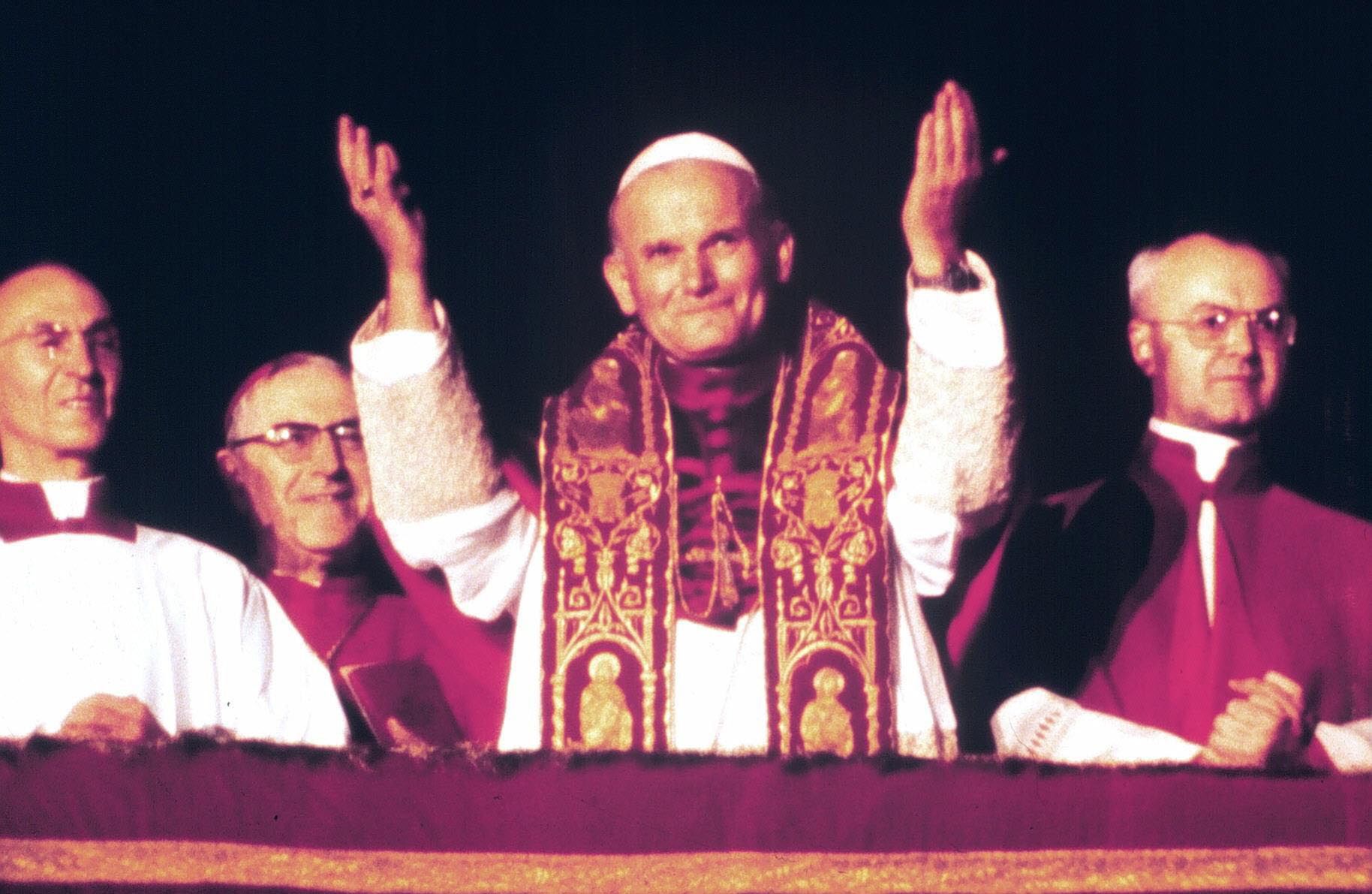Karol Wojtyła tuż po wyborze na papieża w 1978 roku