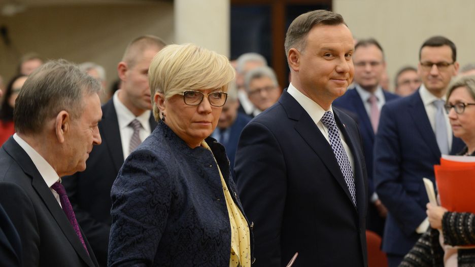 I prezes TK Julia Przyłębska i prezydent Andrzej Duda