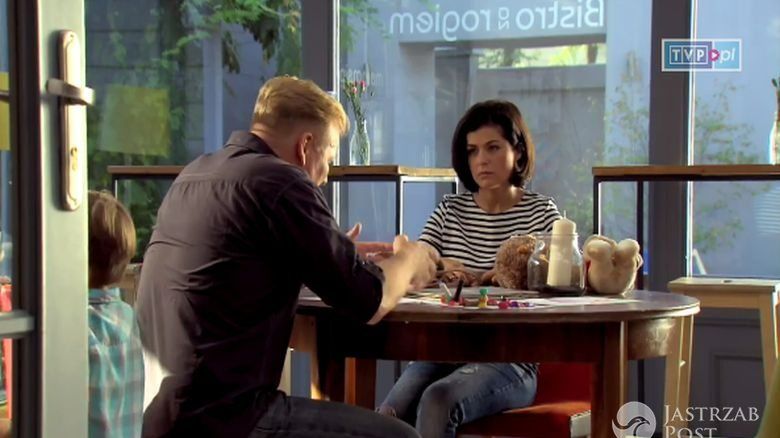 M jak miłość odcinek 1179, Kinga (Katarzyna Cichopek), Janek (Jacek Lenartowicz)