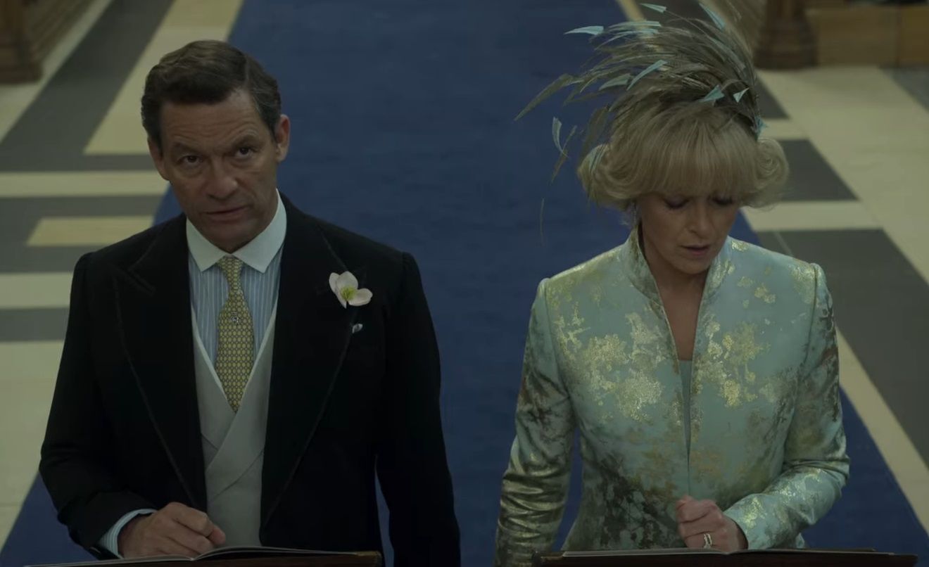 ślub Karola i Camilli, screenshot z serialu "The Crown", Netflix