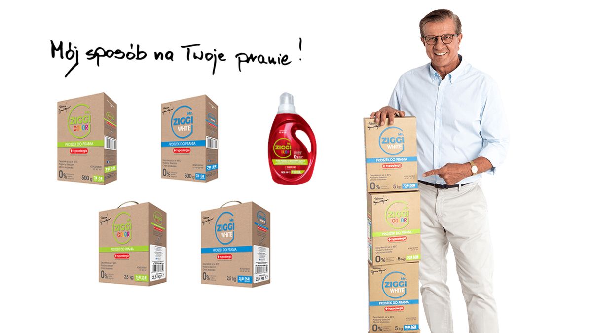 Chajzer wchodzi do Lidla z proszkami Mr. ZIGGI