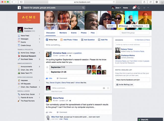 Nowa wersja Facebooka - platforma dla pracowników