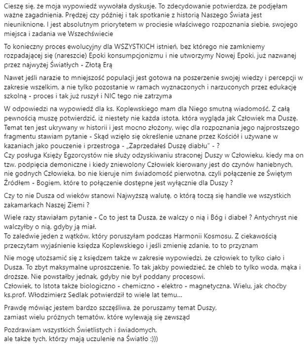 Edyta Górniak odpowiada księdzu