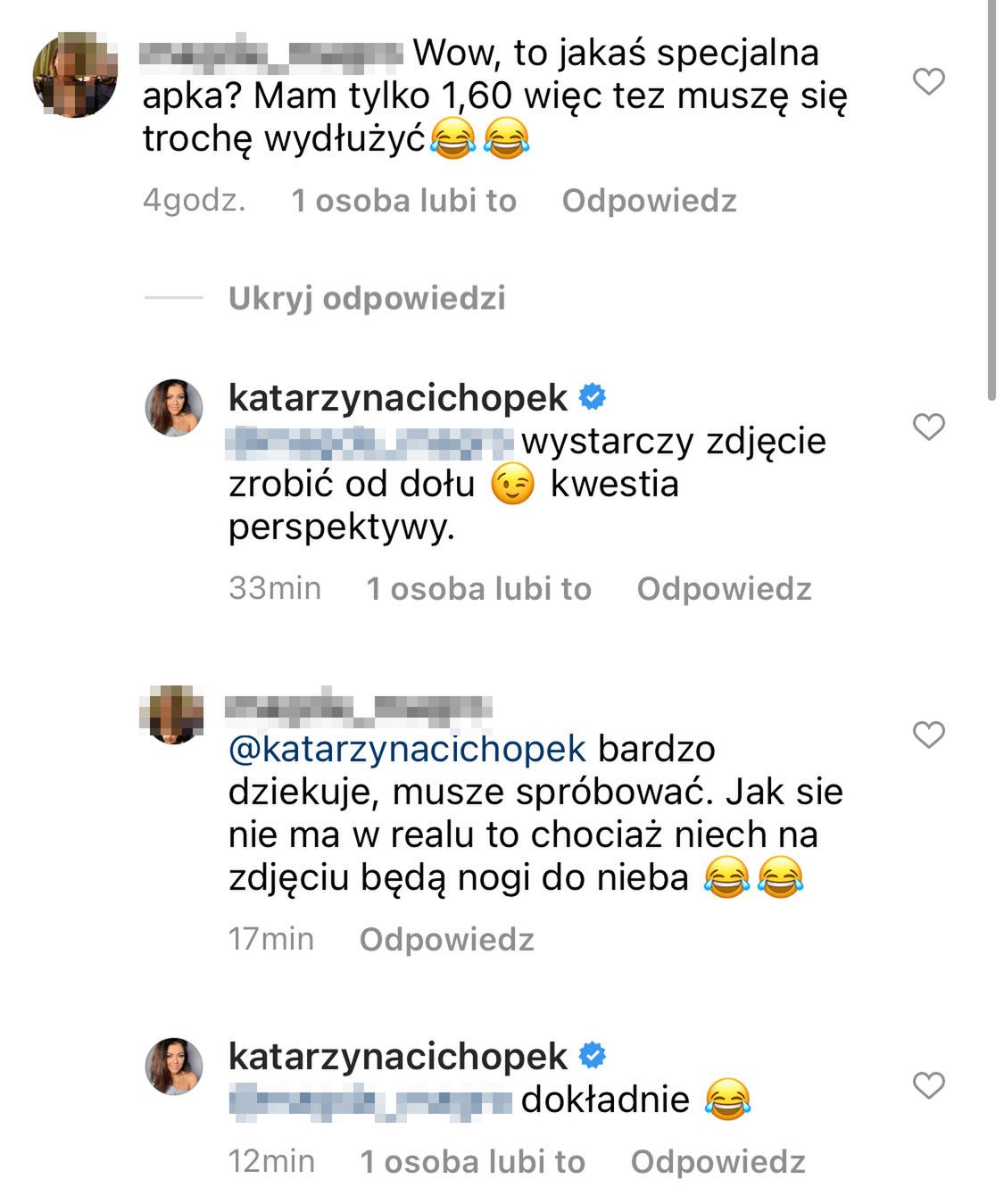 Kasia Cichopek - komentarze