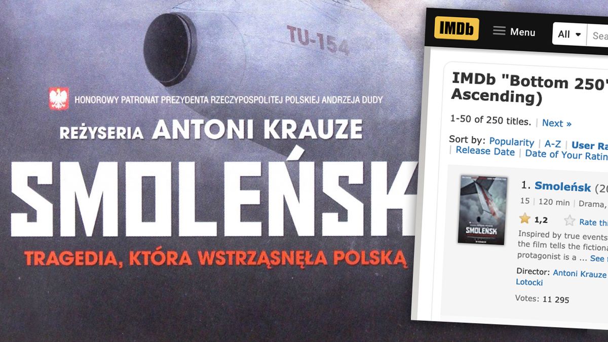 "Smoleńsk" NAJGORSZYM filmem na świecie. Nagły spadek na liście IMDb nie był przypadkowy. Komu zawdzięcza swój "sukces"?