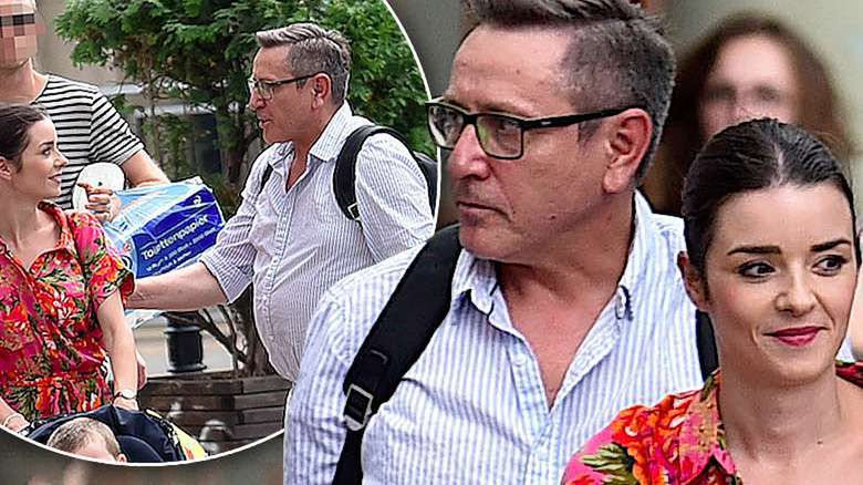 Andrzej Sołtysik na spacerze z żoną