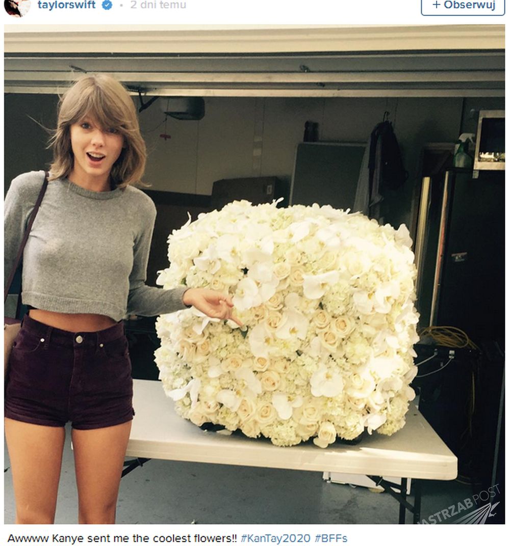 Kanye West wysłał Taylor Swift ogromny bukiet kwiatów
