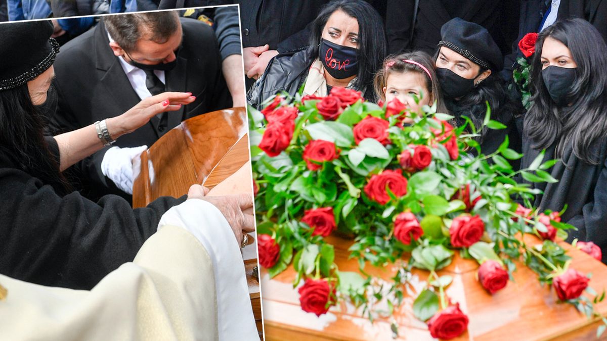 Rodzina na pogrzebie Krzysztofa Krwaczyka