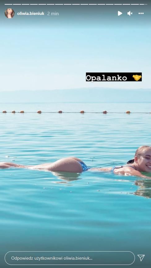 Oliwia Bieniuk. Fotka z InstaStories