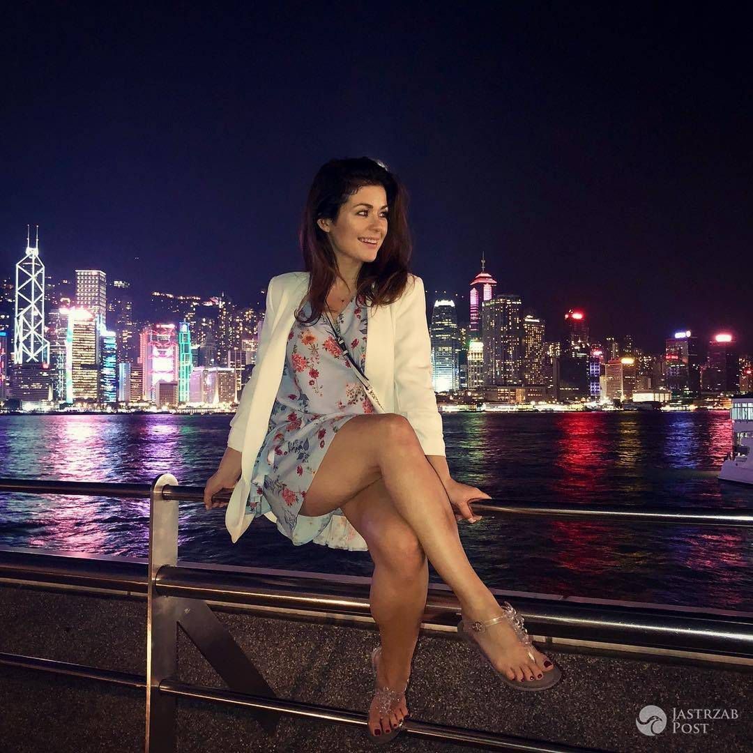 Katarzyna Cichopek kusi nogami w Hong Kongu