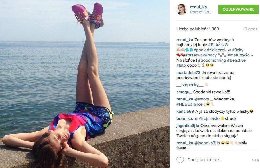 Gwiazdy w butach New Balance: Renata Kaczoruk (fot. Instagram)