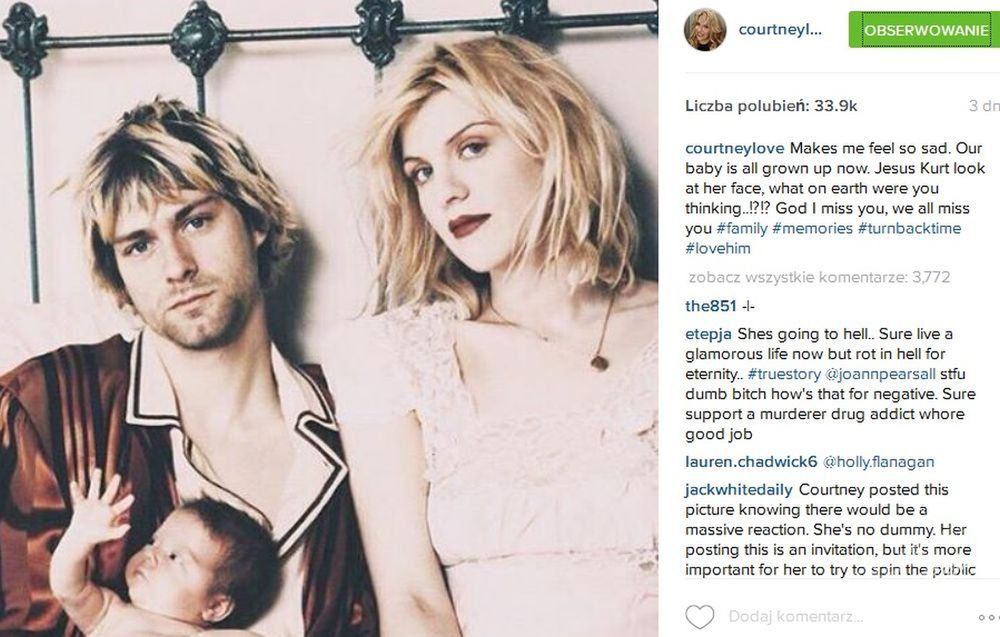 Courtney Love wspomina Kurta Cobaina