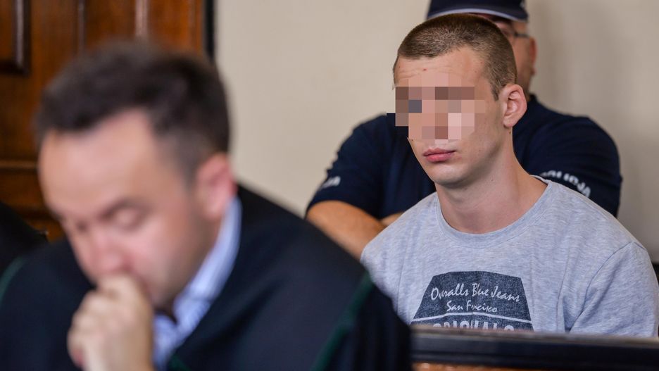 Dominik W. na sali gdańskiego sądu