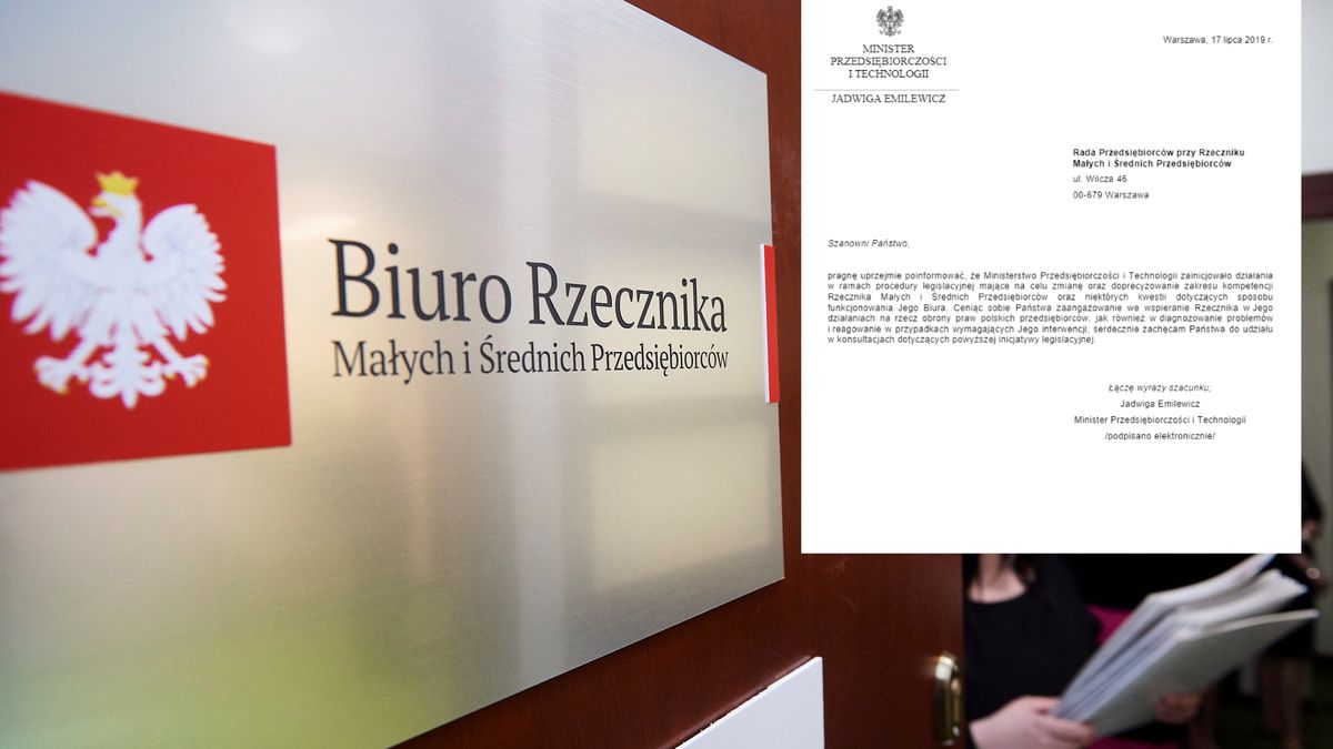 Resort przedsiębiorczości zapowiada nowelizację ustawy o Rzeczniku MŚP