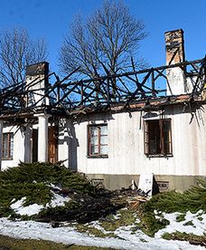 Pożar dworku Wojciecha Siemiona w Petrykozach
