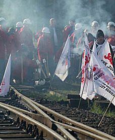 Górnicy zablokowali pociągi z rosyjskim węglem