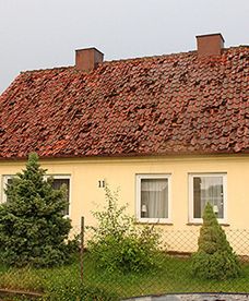 Bisztynek zniszczony przez grad wielkości kurzych jaj