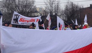 Protest górników