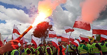 Protestujący rybacy